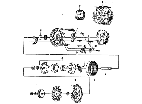 1990 Dodge W150 Alternator ALTERNATR-Engine Diagram for R5234374