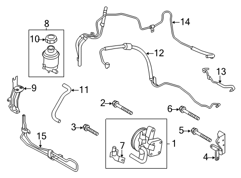 2011 Kia Soul P/S Pump & Hoses, Steering Gear & Linkage Bolt Diagram for 1123410356K