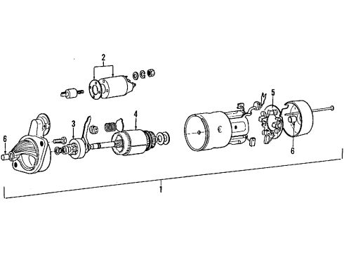 1989 Mitsubishi Precis Starter Switch Assembly-Starter Magnetic Diagram for 36120-11130