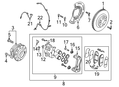 2016 Kia Sorento Front Brakes Brake Hose Assembly, Right Diagram for 58732C5000