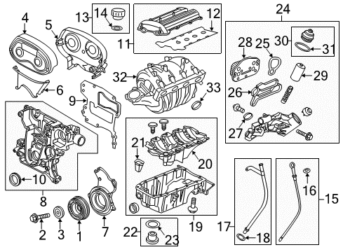 2012 Chevrolet Sonic Filters Manifold Gasket Diagram for 55579126