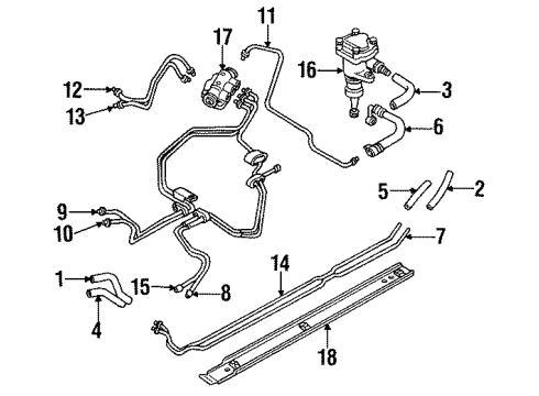 1997 Mitsubishi 3000GT P/S Pump & Hoses, Steering Gear & Linkage PULLEY-Power Steering Oil Pump Belt Tension Diagram for MD172379