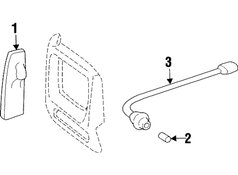 1997 Jeep Cherokee Side Marker Lamps Lamp-Side Marker Diagram for 55055147