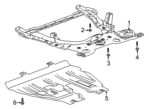 2022 Chevrolet Trailblazer Suspension Mounting - Front Skid Plate Diagram for 42762929
