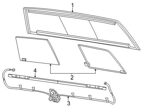 2019 Ram 3500 Back Glass Switch-Overhead Console Diagram for 6EM28TX7AC