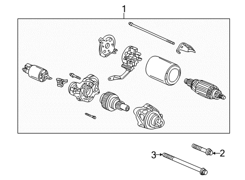 2002 Acura CL Starter Bolt, Flange (12X135) Diagram for 90122-P8A-A01