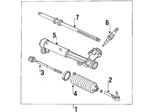 1988 Buick Regal P/S Pump & Hoses, Steering Gear & Linkage Pipe Asm-P/S Gear Outlet Diagram for 26000005