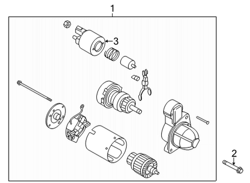 2021 Hyundai Santa Fe Starter Starter Assy Diagram for 36100-2S010
