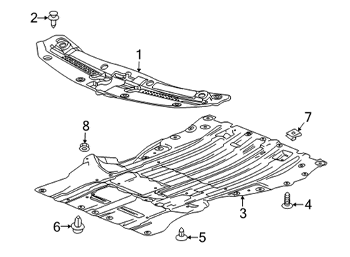 2022 Chevrolet Bolt EUV Splash Shields Under Cover Diagram for 42759703