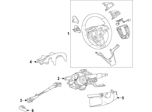 2021 Chevrolet Trax Steering Column & Wheel, Steering Gear & Linkage Steering Column Diagram for 42734407