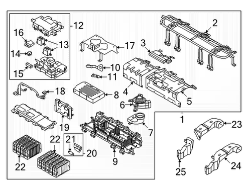 2022 Hyundai Tucson Battery DUCT ASSY-INLET Diagram for 37571P0000