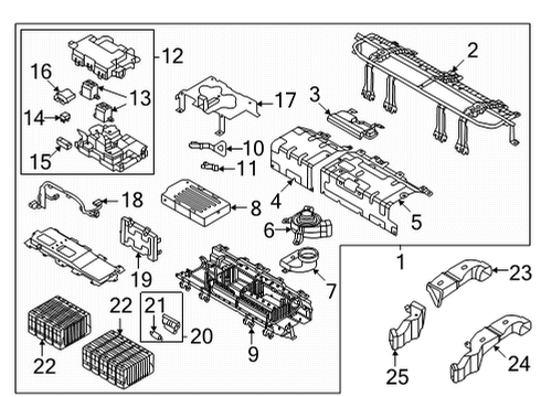 2022 Hyundai Tucson Battery RELAY ASSY-POWER Diagram for 37514P0000