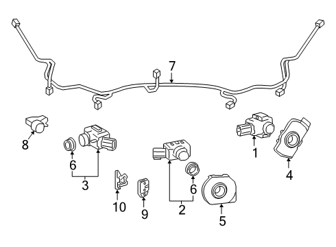 2019 Toyota Prius AWD-e Automatic Temperature Controls Wire Harness Diagram for 82113-47210