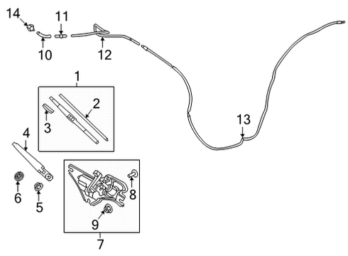 2022 Hyundai Tucson Wiper & Washer Components Nut-Washer Assembly Diagram for 98731B2000
