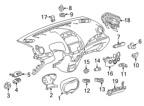 2016 Chevrolet Spark EV Cluster & Switches, Instrument Panel Hazard Switch Diagram for 95972696