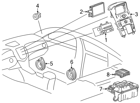 2011 Chevrolet Volt Sound System Radio Diagram for 22798980