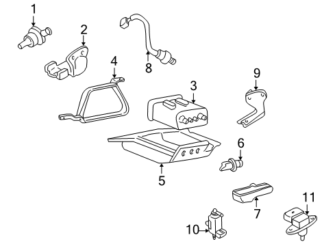 2002 Hyundai XG350 Powertrain Control Bracket-Connector Mounting Diagram for 39211-39022