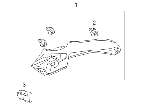 2013 Honda Insight Interior Trim - Quarter Panels Cap, R. RR. Pillar Garnish *NH686L* (QP LIGHT WARM GRAY) Diagram for 84132-TM8-A01ZA