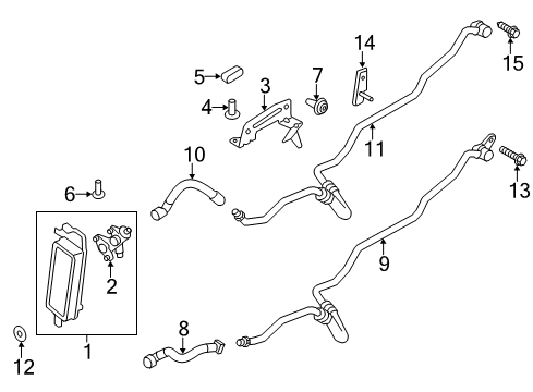 2012 BMW 750i Trans Oil Cooler Hex Bolt Diagram for 07119902937