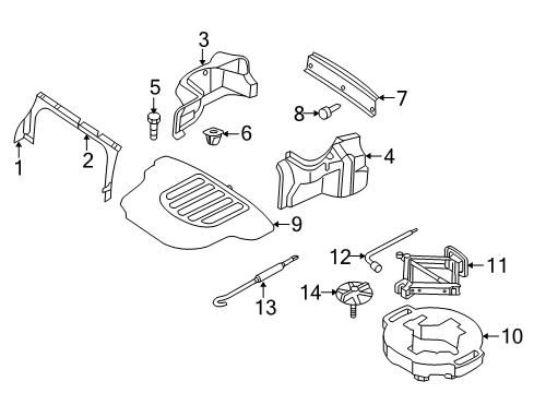 2010 Kia Optima Interior Trim - Rear Body Bolt-Washer Assembly Diagram for 10144-06163