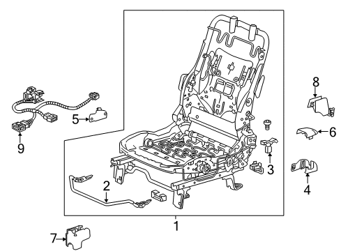 2015 Honda CR-V Tracks & Components Cover, R. Rail (Upper) (Inner)*NH167L* (GRAPHITE BLACK) Diagram for 81279-SNA-A11ZD