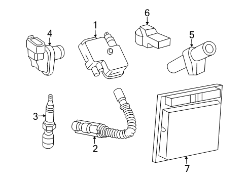 2007 Chrysler Crossfire Ignition System SPARKPLUG Diagram for 68034447AA