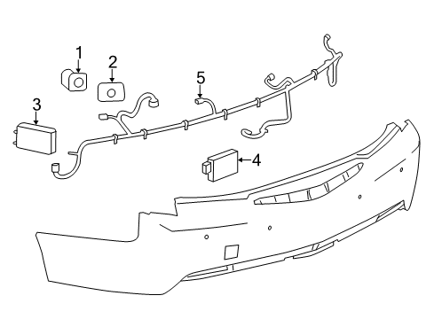 2018 Cadillac CTS Parking Aid Harness Diagram for 84094865