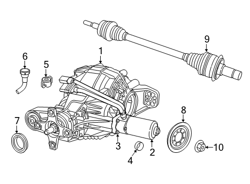 2019 Jeep Grand Cherokee Axle Housing - Rear Vent-Axle Vent Diagram for 68078563AB