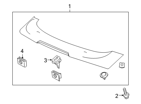 2010 Honda Accord Crosstour Rear Spoiler Bolt-Washer (5X10) Diagram for 90101-TP6-A00