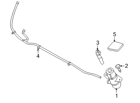 2009 BMW 135i Headlamp Washers/Wipers Hose Line, Headlight Cleaning System Diagram for 61677837557