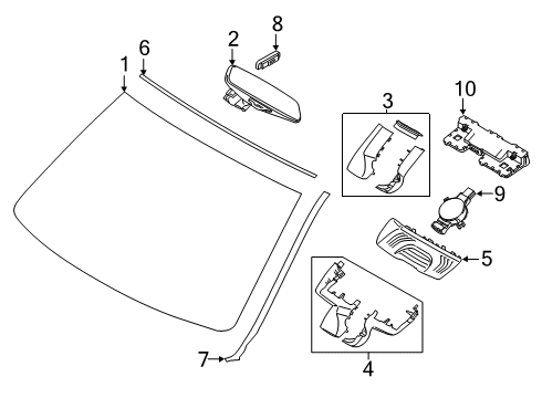 2021 BMW X4 Wipers Cover, Windshield, Top Diagram for 51317416256