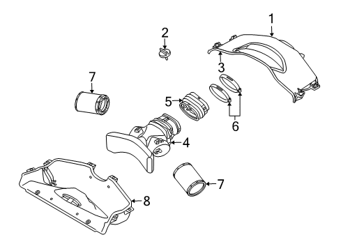 2006 Dodge Viper Filters Tube-Clean Air Diagram for 5037295AB