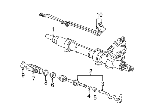 2002 BMW Z3 Steering Column & Wheel, Steering Gear & Linkage Pipe Diagram for 32131096282