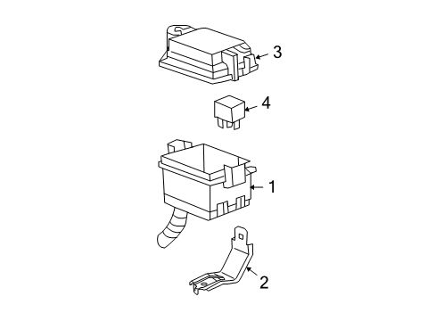 2009 Honda Fit Electrical Components Bracket, Multi Relay Box (L. Side) Diagram for 38186-TF0-000