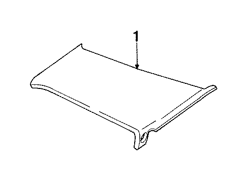 1989 Nissan Stanza Interior Trim - Quarter Panels FINISHER-Rear Pillar RH Diagram for 76934-D4611