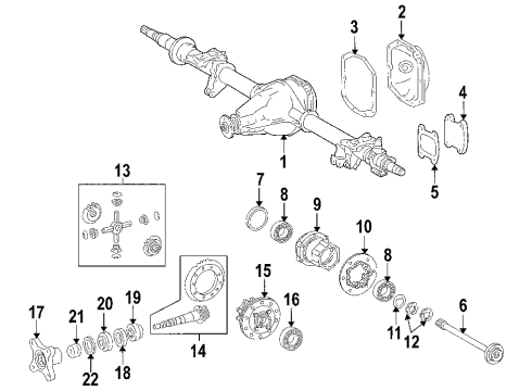 2005 Dodge Sprinter 2500 Rear Axle, Differential, Propeller Shaft Drive Shaft Diagram for 5119086AA
