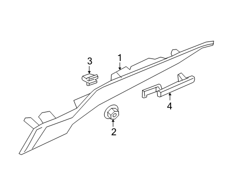 2019 Nissan Maxima Interior Trim - Quarter Panels Garnish-Rear Pillar, LH Diagram for 76935-4RA0A