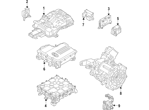 2018 Hyundai Ioniq Traction Motor Components, Battery, Cooling System Relay Assembly-Power Diagram for 37514-G7001