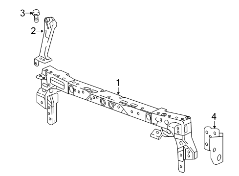 2017 Chevrolet Cruze Radiator Support Upper Tie Bar Diagram for 84180255