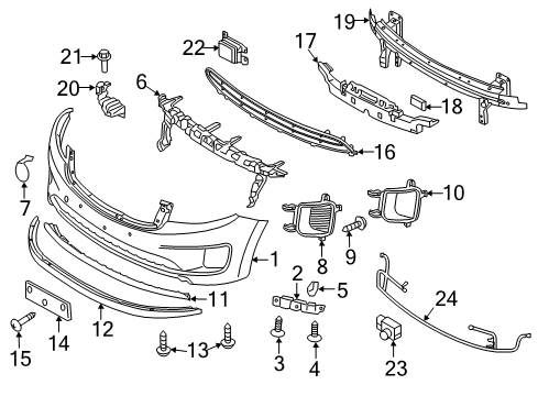 2018 Kia Sedona Parking Aid MOULDING-Front Bumper Licence Diagram for 86519A9010