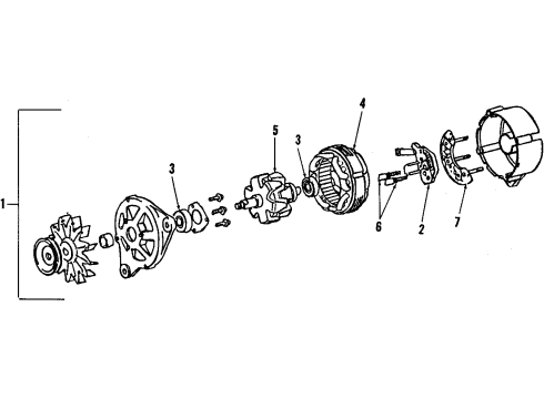 1989 Nissan 240SX Alternator Bracket-Alternator Diagram for 11710-40F00