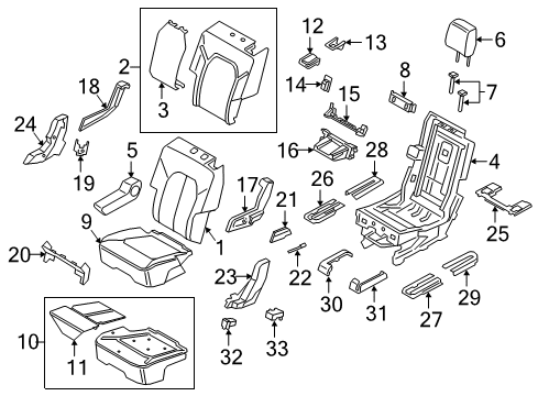 2019 Ford Expedition Power Seats Switch Diagram for JL1Z-14C715-DA