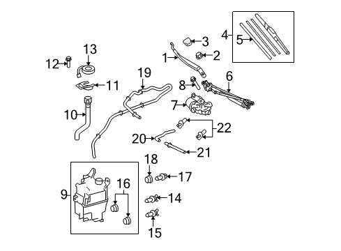 2013 Toyota Venza Wiper & Washer Components Pipe Diagram for 85319-42230