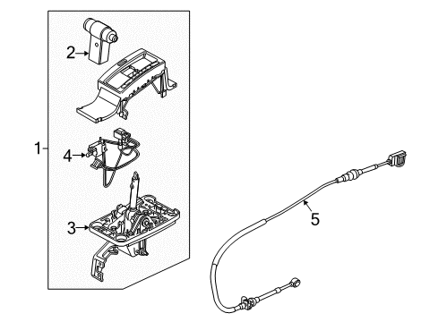 2010 Ford Mustang Shifter Housing Gear Shift Assembly Diagram for AR3Z-7210-BB