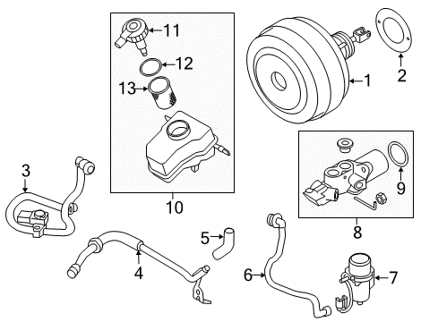 2012 BMW M3 Hydraulic System Vacuum Pipe Diagram for 11617838382