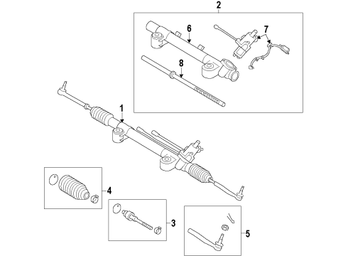 2010 Infiniti FX50 P/S Pump & Hoses, Steering Gear & Linkage Power Steering Return Hose Diagram for 49725-1CA3A