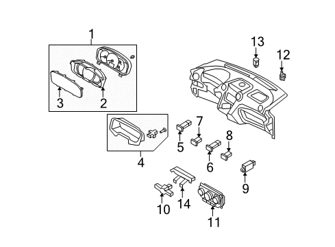 2007 Kia Rondo Switches Switch Assembly-Park Brake Diagram for 938301D000