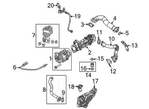 2020 Jeep Wrangler EGR System Gasket-Egr Tube Flange Diagram for 5281492AB