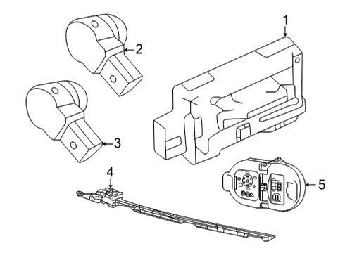 2022 Jeep Wagoneer Electrical Components - Rear Bumper Connector-Trailer Tow Diagram for 68284110AA