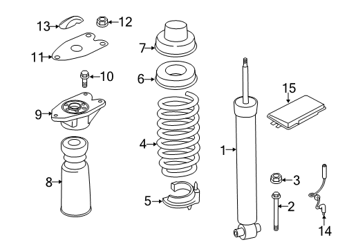 2017 BMW 340i GT xDrive Shocks & Components - Rear Covering Cap Diagram for 33506863445